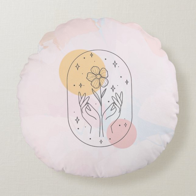 Coussins Ronds Fleur (Devant)