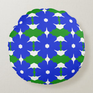 Coussins Ronds Fleur bleue moderne simple