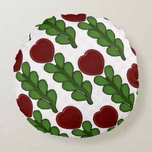 Coussins Ronds Fleur botanique à cœur radieux