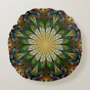 Coussins Ronds Fleur courbée