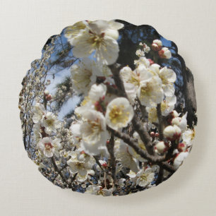 Coussins Ronds Fleur de cerisier blanche / Sakura / サクラ(桜)