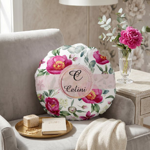 Coussins Ronds Fleur de pivoine sans soudure motif Jeu d'oreiller