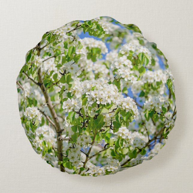Coussins Ronds Fleur de pommier sauvage (Dos)