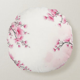 Coussins Ronds Fleur de printemps : Beau design floral pour
