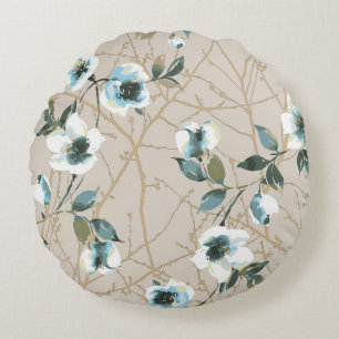 Coussins Ronds fleur design motif textile illustration, art, patt