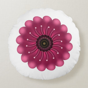 Coussins Ronds Fleur Fantastique Rose Luminescente Fleur Floral