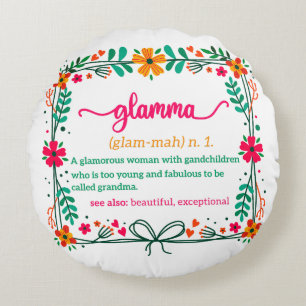 Coussins Ronds Fleur Frame Grandma Grand-mère Définition