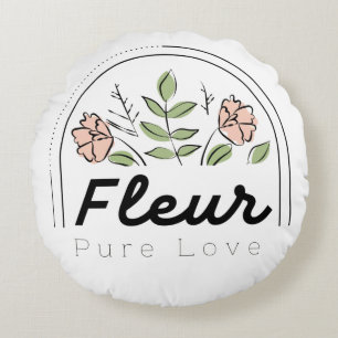 Coussins Ronds Fleur – Logo Floral Pure Love