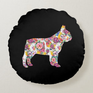 Coussins Ronds Fleur Motif Français Bulldogs Français Lover Cadea