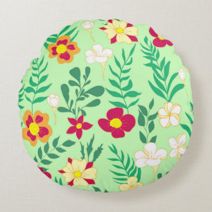 Coussins Ronds Fleur motif sans couture et décoration de la maiso