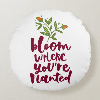 Coussins Ronds Fleur où vous êtes planté