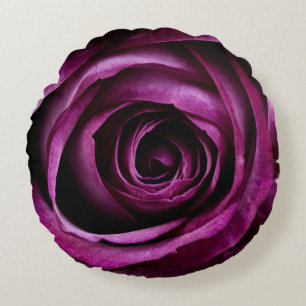 Coussins Ronds Fleur Rose violet
