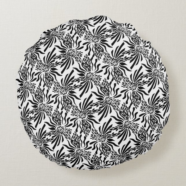Coussins Ronds Fleur sophistiquée (Dos)
