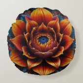 Coussins Ronds Fleur vibrante : Symphonie de couleur (Devant)