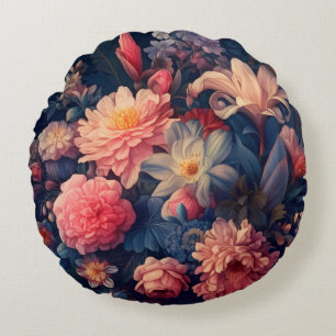 Coussins Ronds Fleur vintage