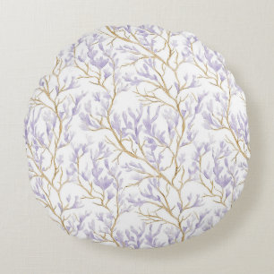 Coussins Ronds Fleur violette