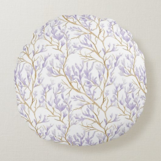 Coussins Ronds Fleur violette (Devant)