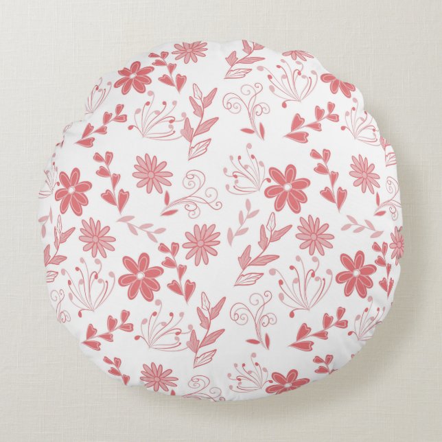Coussins Ronds Fleurs (Devant)