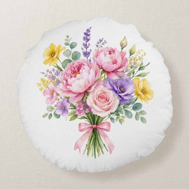 Coussins Ronds Fleurs (Dos)