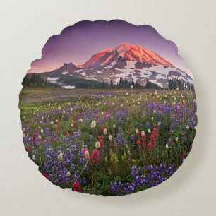 Coussins Ronds Fleurs colorées en parc national plus pluvieux