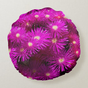 Coussins Ronds Fleurs d'aster rose