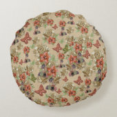 Coussins Ronds Fleurs de mariage en cuir (Dos)