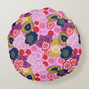 Coussins Ronds Fleurs de printemps