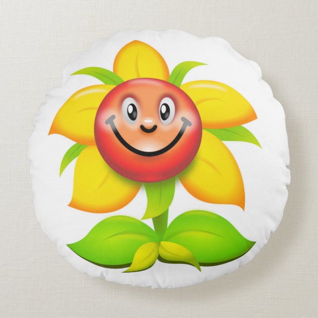 COUSSINS RONDS FLEURS DE VISAGE (Devant)