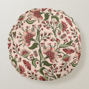 Coussins Ronds Fleurs d'Imaginaire Paisley main tiré