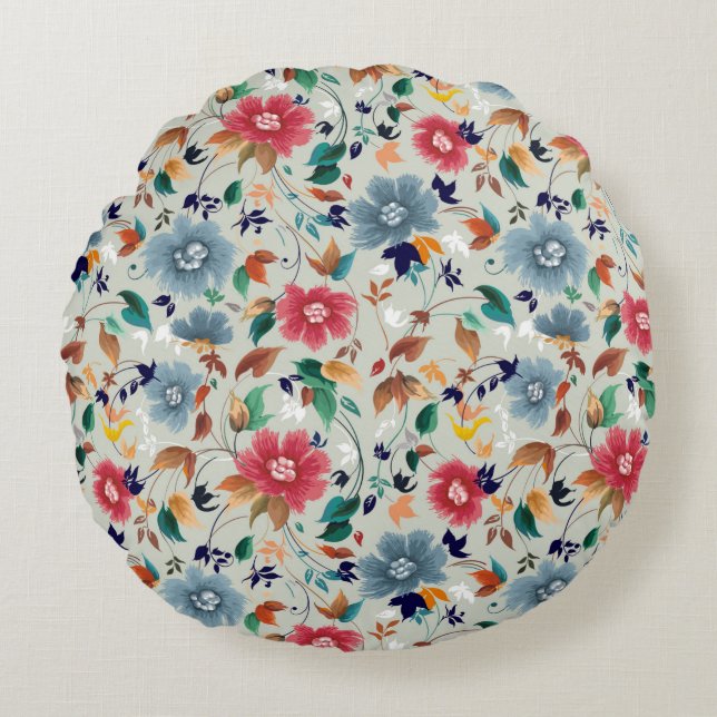 Coussins Ronds Fleurs motif transparent (Devant)