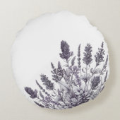 Coussins Ronds Fleurs noires et blanches (Dos)