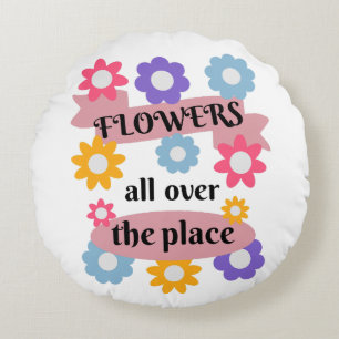 Coussins Ronds Fleurs partout
