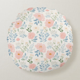 Coussins Ronds Fleurs peintes Floral Star
