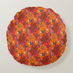 Coussins Ronds Fleurs Super tombées