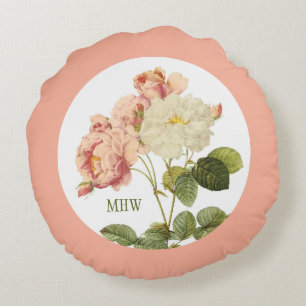 Coussins Ronds Fleurs vintages oreiller jetable monogramme person