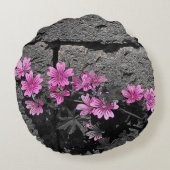 Coussins Ronds Fleurs violettes (Dos)