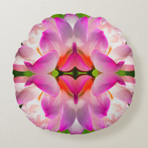 Coussins Ronds FLEUVE PURPLE - Art Fractal -