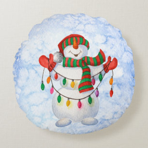 Coussins Ronds flocon de neige