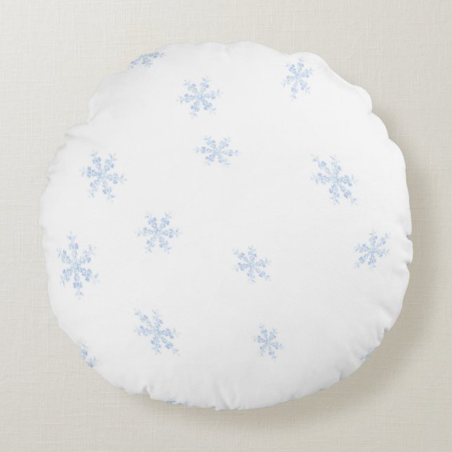 Coussins Ronds Flocon de neige (Devant)