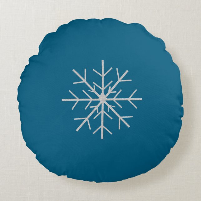 Coussins Ronds Flocon de neige  (Devant)