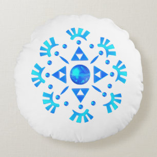 Coussins Ronds Flocon de neige cristal