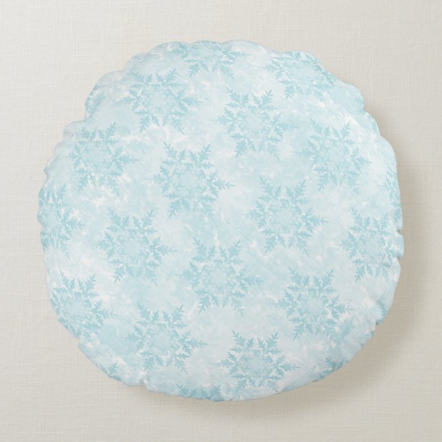 Coussins Ronds FlOcOnS De NeIgE (Devant)