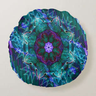 Coussins Ronds Floraison sous la mer....