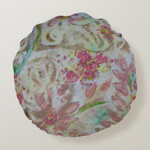 Coussins Ronds floral avec tourbillons