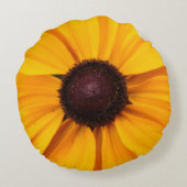 Coussins Ronds Floral jaune et Brown (Dos)