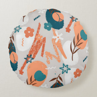 Coussins Ronds Floral plat biologique