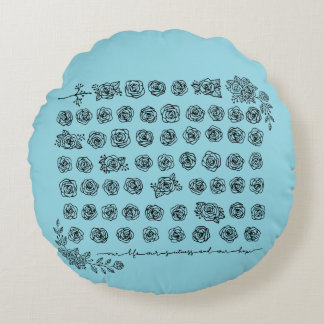 Coussins Ronds Floral Rosary Prayer Beads - Blessed Mother Mary D