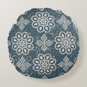 Coussins Ronds Flore antique : Courbe ronde sans joint.