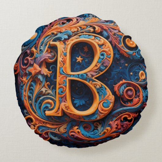 Coussins Ronds Flore céleste (Dos)