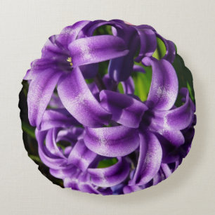 Coussins Ronds Flore de printemps Blue Hyacinth II